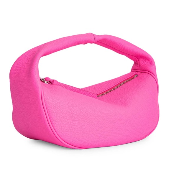 BY FAR Cush Hot Pink Leather Shoulder Bag - Picture 3 of 15